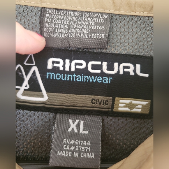 Rip Curl Mountainwear Civic Jacket Sz XL Vintage Snowboarding Spring Jacket - Picture 10 of 10